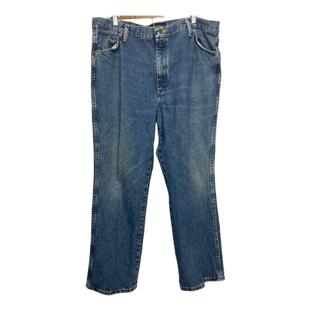 Wrangler Jeans Mens 40x30 Blue George Strait Cowboy Cut Western
